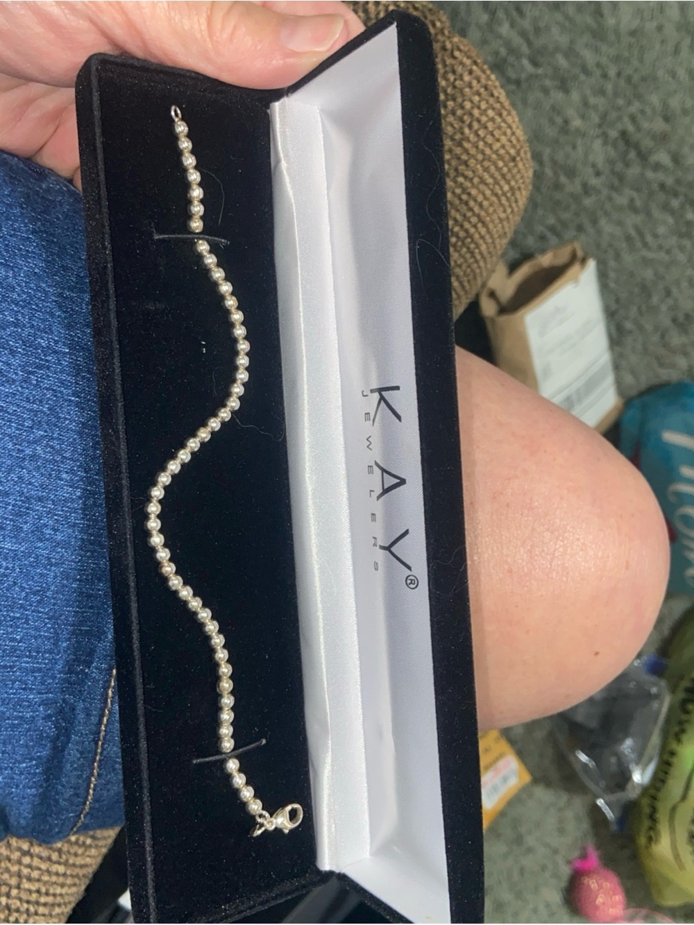 Kay Jewelers White Pearl Bracelet